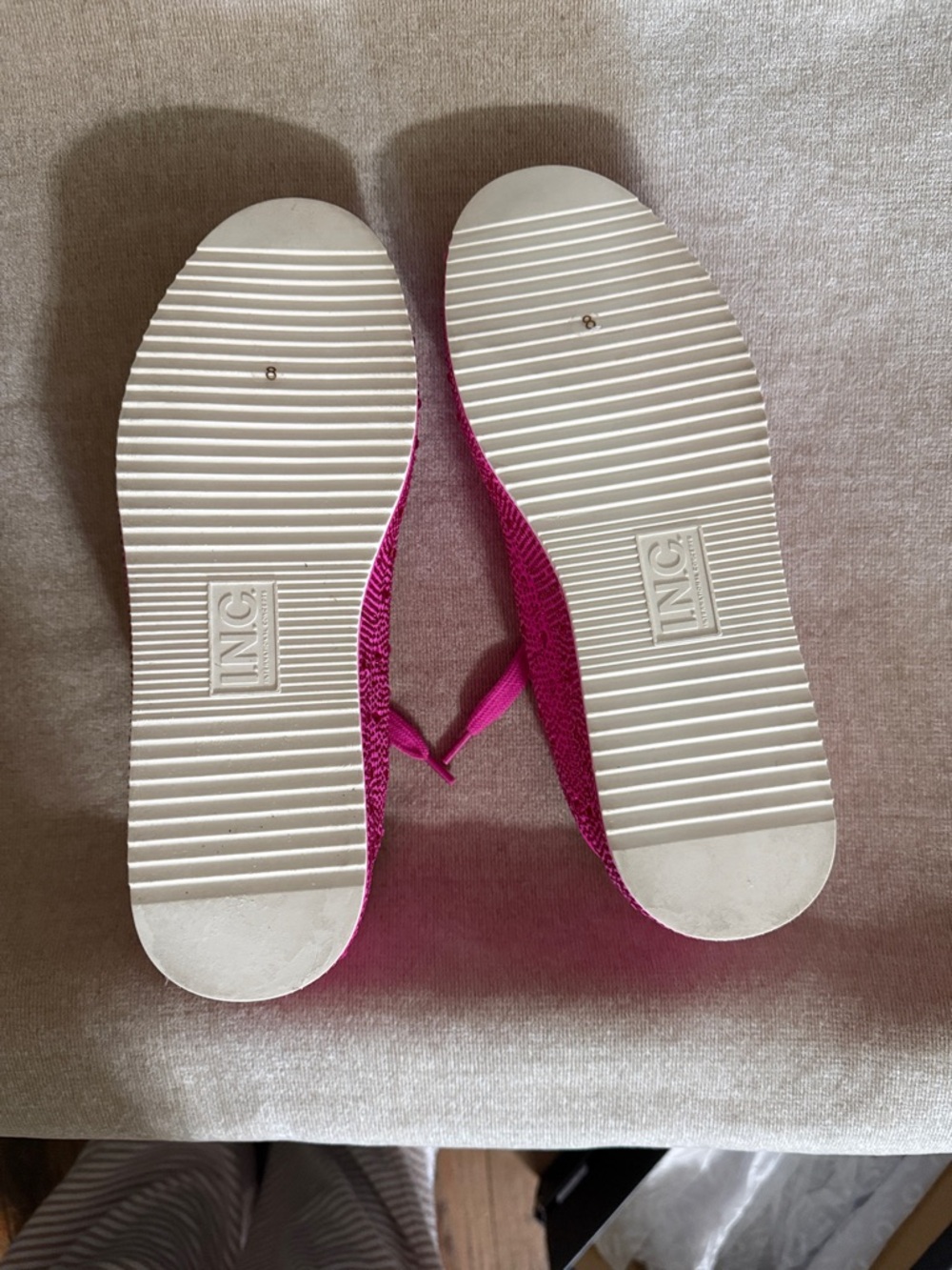 INC International Concepts Bright Pink Rhinestone Lace-Up Sneakers - Picture 2 of 3